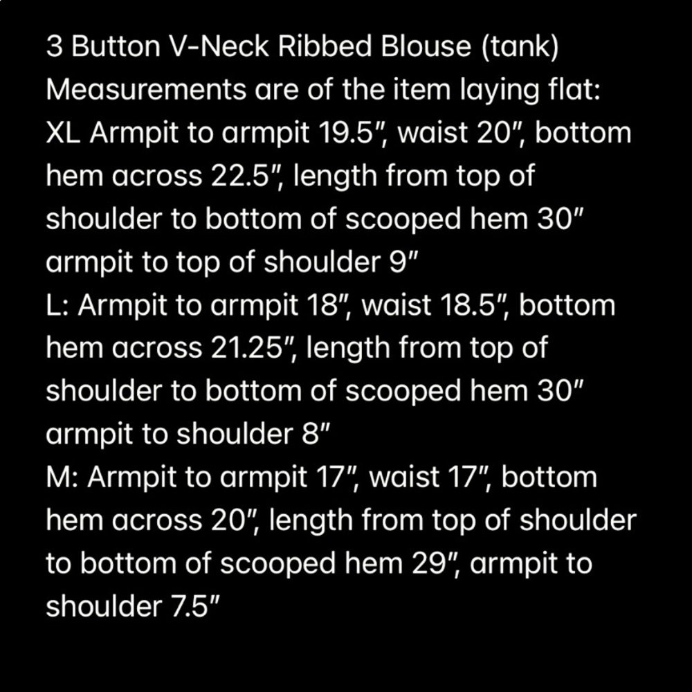 3 Button Ribbed Tank Top - Picture 3 of 3